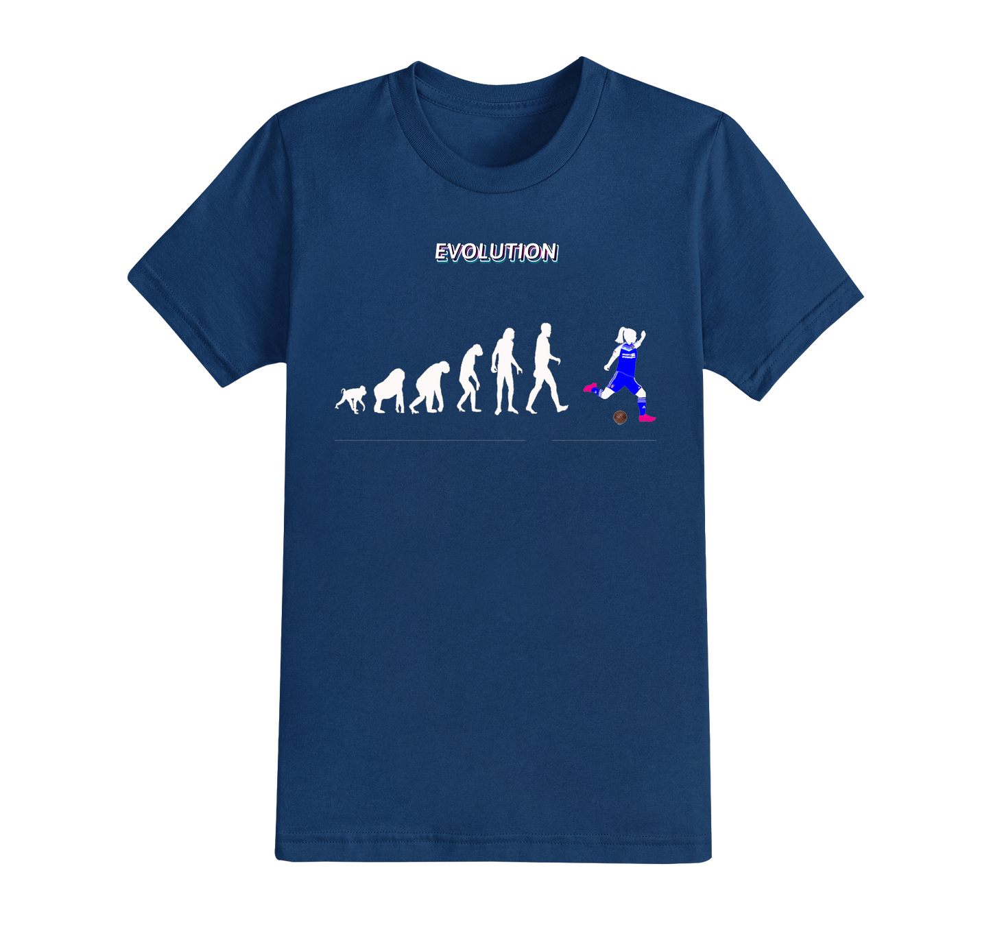 9.3 : Evolution of Man Football T-shirt - every team available. PERSONALISED