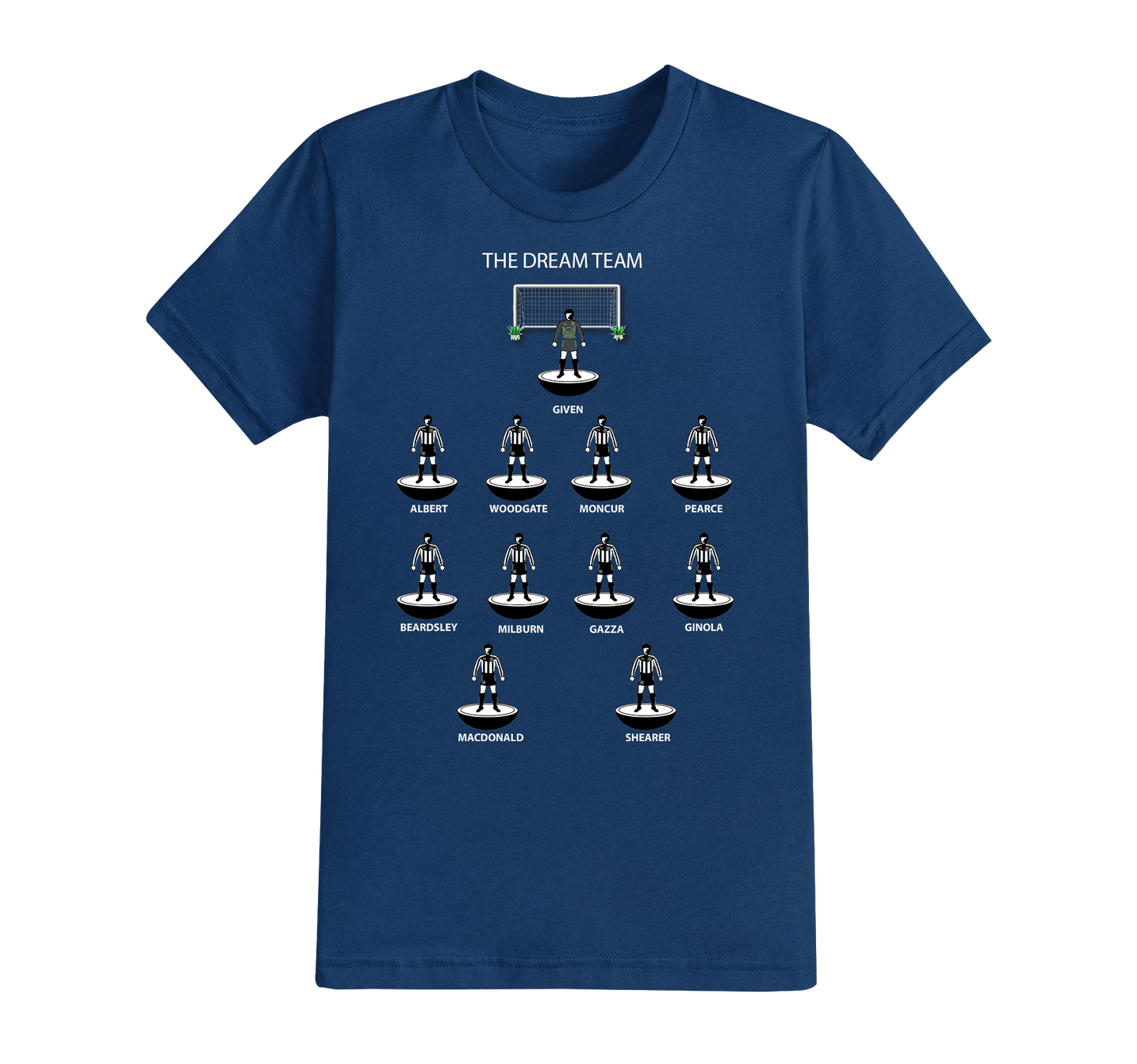 1 : Subbuteo Style Dream Team Football T-shirt - PICK YOUR OWN PLAYERS & KIT