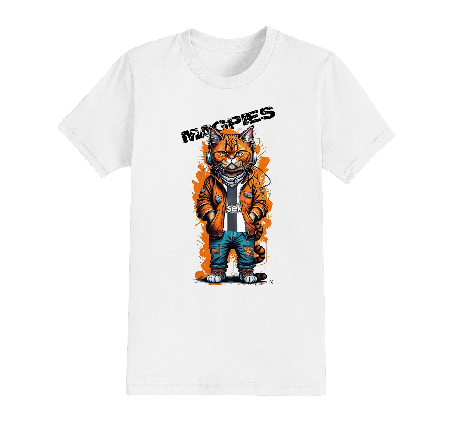 9.62 : The Cool Cat Football T-shirt - ALL TEAMS AVAILABLE - PERSONALISED (Copy)