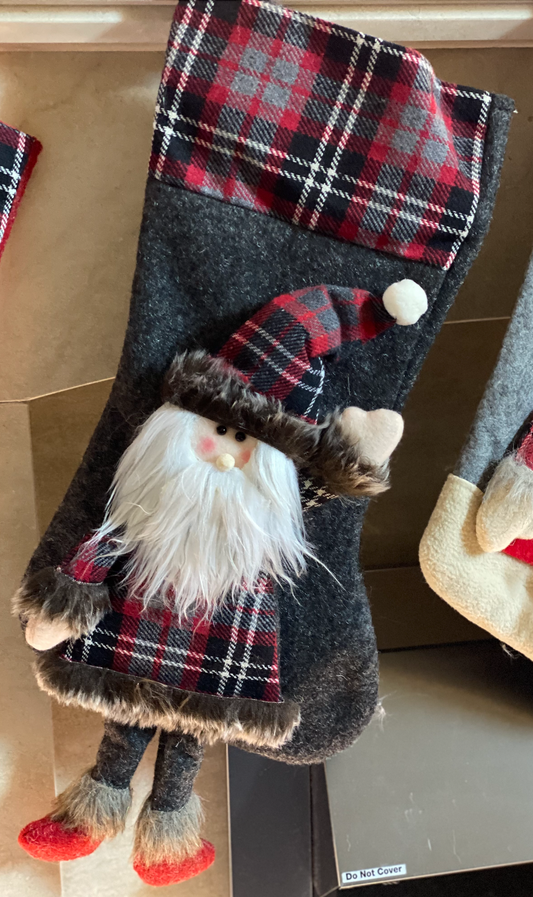 Z8 : LUXURY 3D CHRISTMAS STOCKING - SANTA with legs.