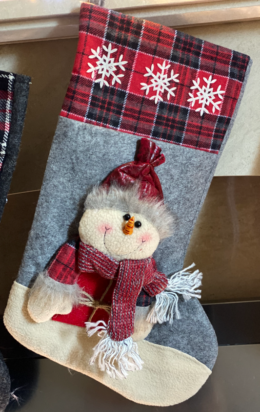 Z8 : LUXURY 3D CHRISTMAS STOCKING - SNOWMAN