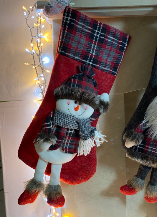 Z8 : LUXURY 3D CHRISTMAS STOCKING - SNOWMAN with legs