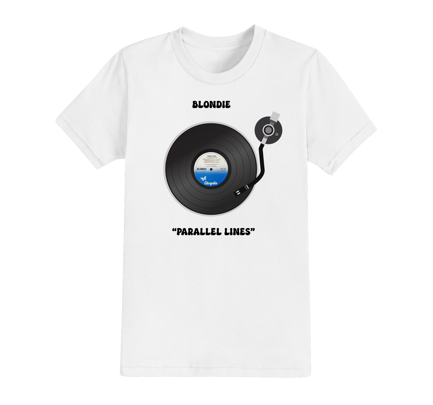 Turntable T-shirt - Choose Your Own Record Label - EXCLUSIVE DESIGN