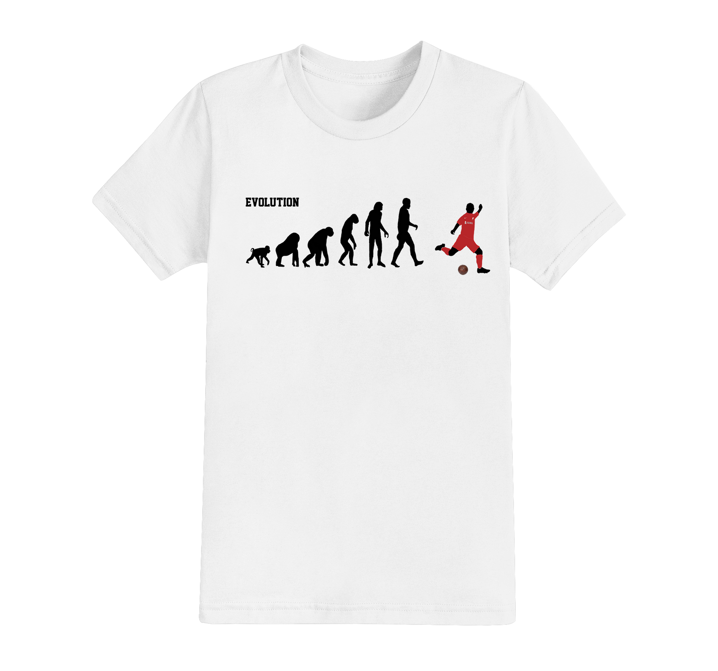 9.3 : Evolution of Man Football T-shirt - every team available. PERSONALISED