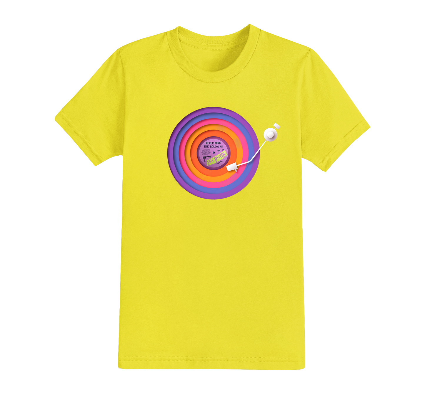 Rainbow Turntable T-shirt - Choose Your Own Record Label - EXCLUSIVE DESIGN