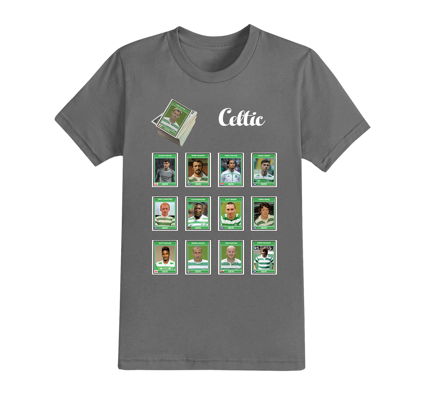 9 : Panini Style Football T-shirt - PICK YOUR OWN PLAYERS