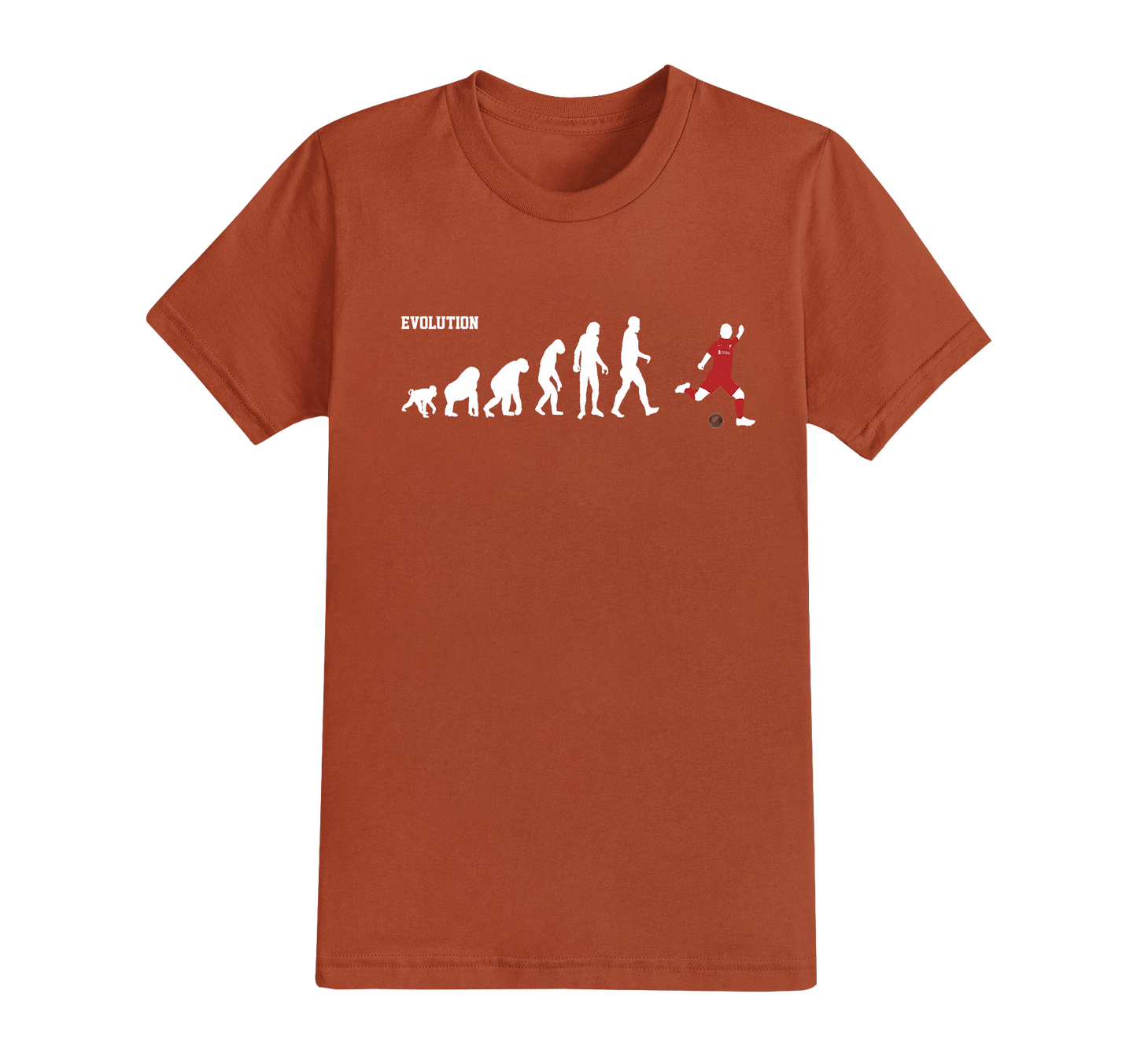 9.3 : Evolution of Man Football T-shirt - every team available. PERSONALISED