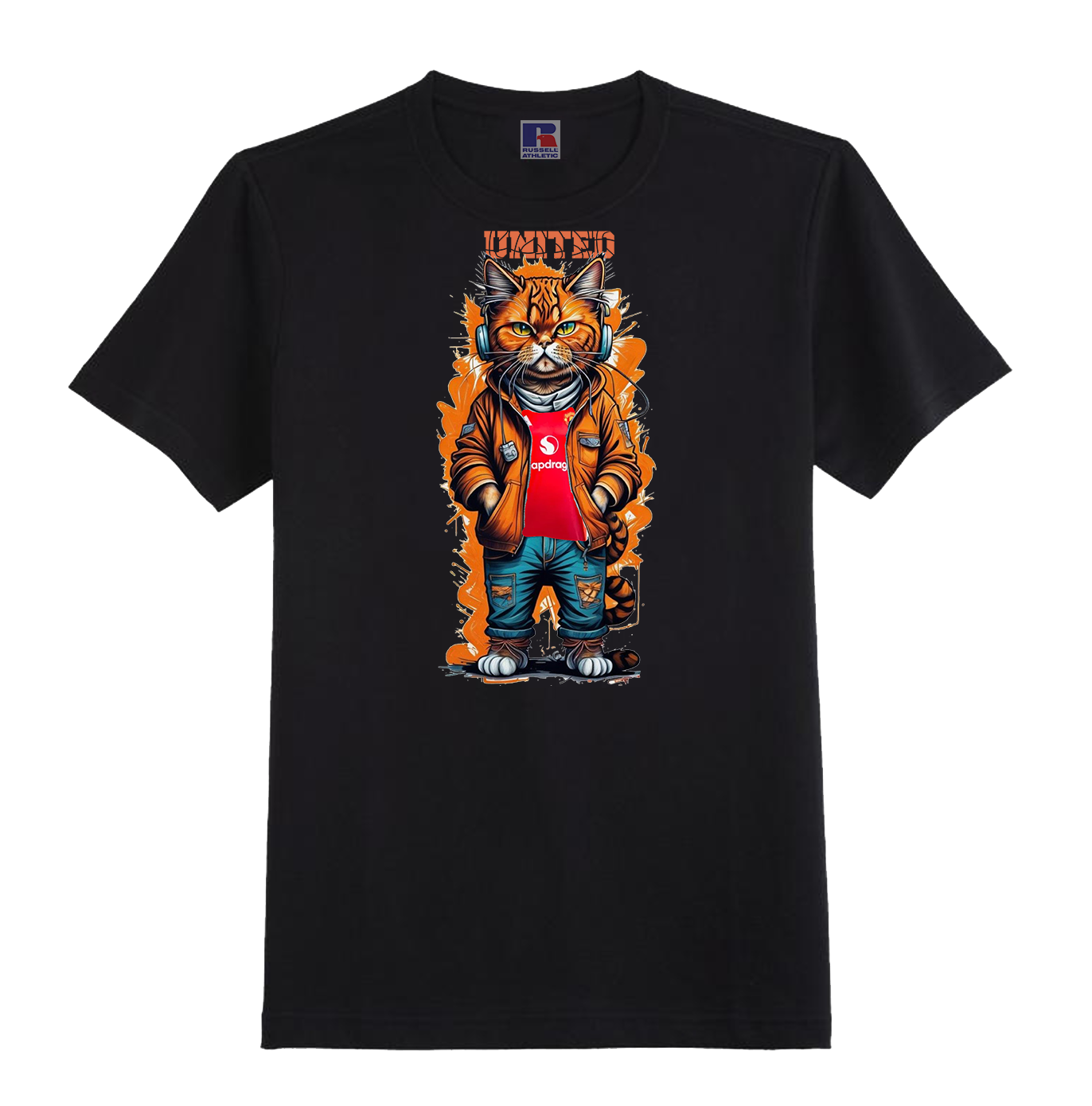 9.62 : The Cool Cat Football T-shirt - ALL TEAMS AVAILABLE - PERSONALISED (Copy)